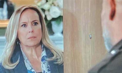 GH December 1-5, 2025 main photo sees Laura seeing a strange and familiar face at the door by Jenz Sidwell and later Ezra Boyle.