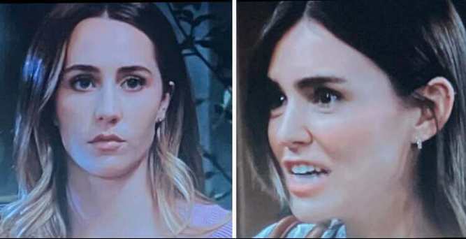 Another GH photo of Joss and Emma after Joss stole Prof. Dalton's research lab assistant role.