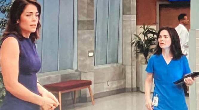 GH this week 8-12 Dec. 2025, Unexpected Developments 6 GH this week picture sees Liz reacting to the news of Britt Westbourne resurfaced somehow as alive again following two years away.