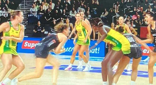 Silver Ferns in action v Aussie Diamonds in another angle from Game 4's Constellation Cup Netball decider in Christchurch.