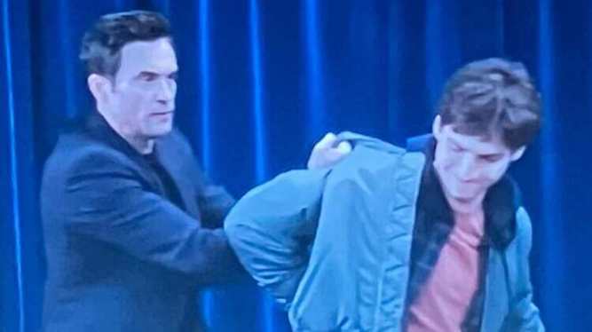 GH this week feature 3/3 of Nov. 10-14 2025 sees Dalton caught and dragged Rocco out of his lab for security and police to take him away to the station.