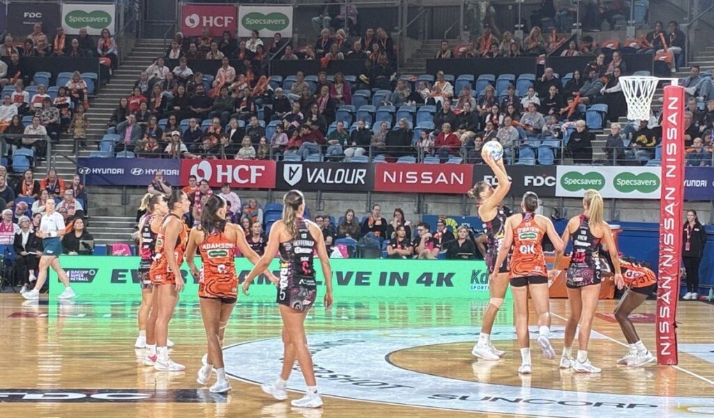 Sports News This Week 25 May 2026: Giants v Adelaide Thunderbirds in Super Netball RD11 at Ken Rosewall Arena.